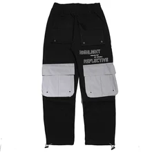 Seveyfan, мужские 3M брюки-карго со светоотражающим карманом, большие размеры, в стиле хип-хоп, уличная одежда, спортивные штаны, большие размеры, джоггеры, мужские, R3162