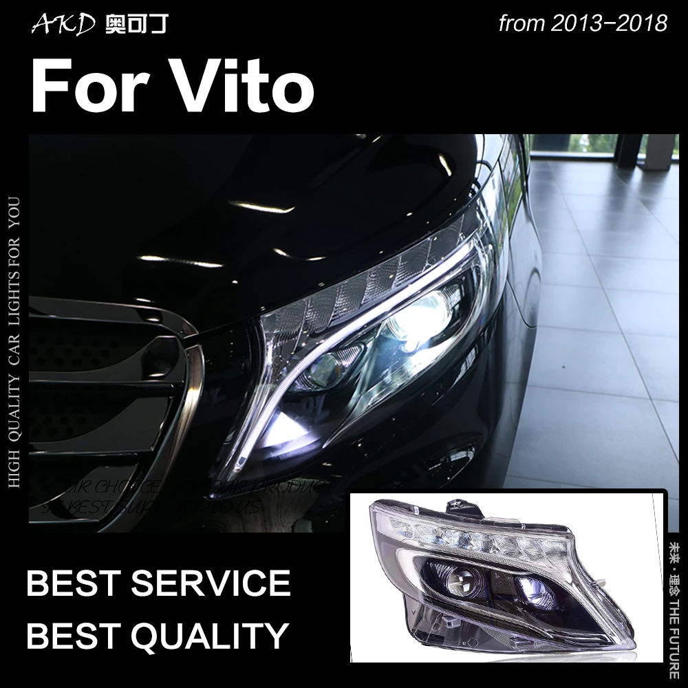 US $350.00 AKD Car Styling Head Lamp for Benz Vito Headlights 20132019 W447 LED Headlight LED DRL Projector Lens Dynamic Auto Accessories