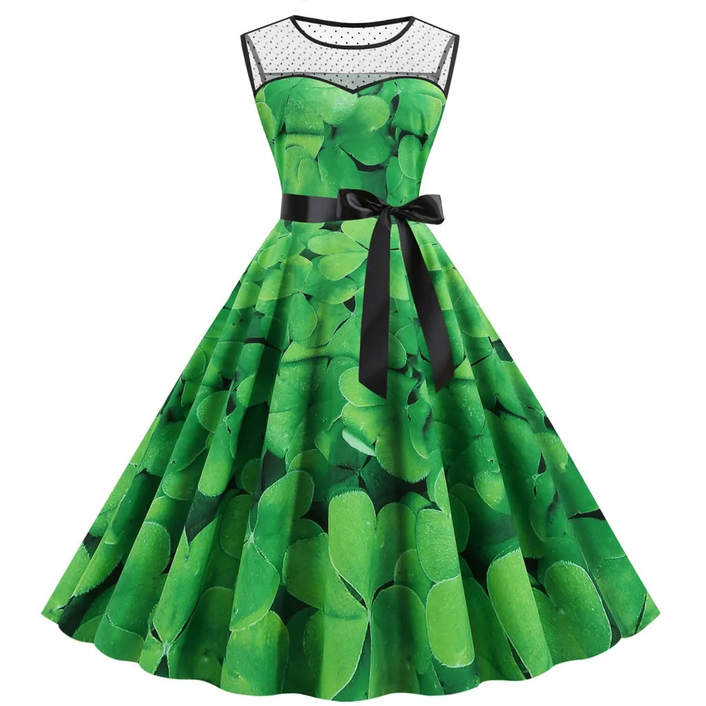 Women dress plus size 2xl 8 color Print Party summer Dress Mesh Splice Big Swing Dress beach wear female clothes daily gifts hot