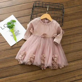 

Toddler Kids Baby Girls Flower Dress Lace Tulle Party Bridesmaid Pageant Dress