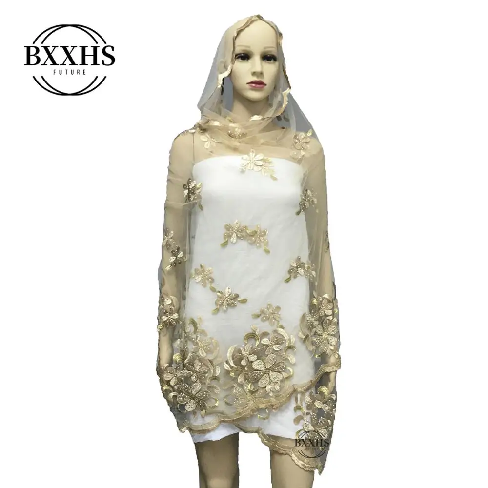 

Real Shot ! High Quality Cotton Scarf African Women Scarfs Embroidered flower Design Scarfs Hijab Scarf Shawls