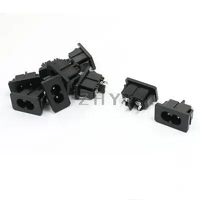 

AC 250V 2.5(5)A C8 Power Socket Inlet Adapter Connector 10 Pcs