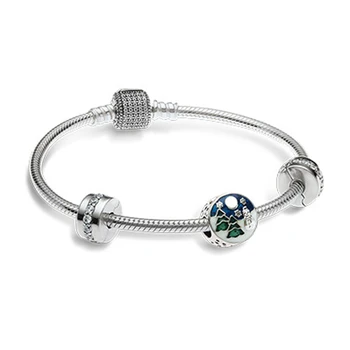 

NEW Newest Authentic 925 Sterling Silver Bead Charm Holiday Christmas Tree Charms Fit Bracelets SET Women Gift DIY Jewelry