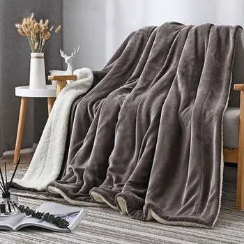 

Wool Blanket Winter Ferret Cashmere Blanket Super Soft Warm Blankets Fleece Warm Throw On Sofa Bed Cover Square Cobija NEW
