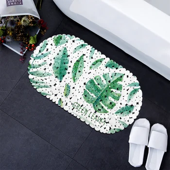 

Bath Mats FreeShipping pvc shower bath mat Nonslip floor Greenery mat anti-slip mat bathroom