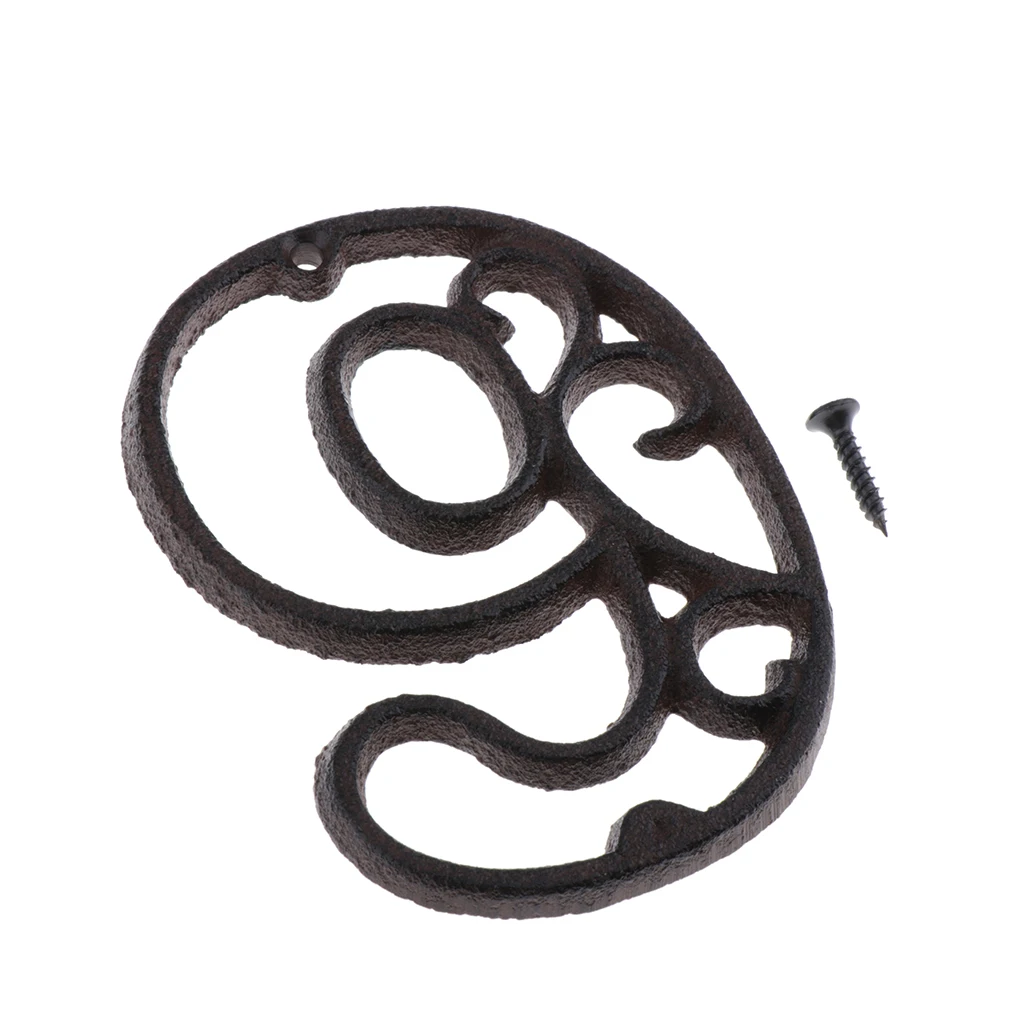 Metal Wrought Iron  Number 0-9, Door House Numbers, Street Address Plaques Numbers for Residence and Mailbox