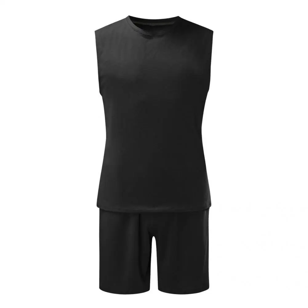 2021 Men’s Sets Summer 2-Pieces Sleeveless Tops Shorts Pants Set Fitness Sports Breathable Beach Sexy Charm Crop Top Cotton