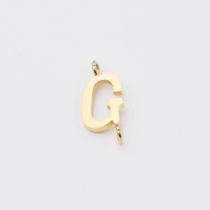 Initials Letter Connector Charms Mirror Polish Stainless Steel Letter A-Z Initial Charms For DIY Making Necklace Bracelets