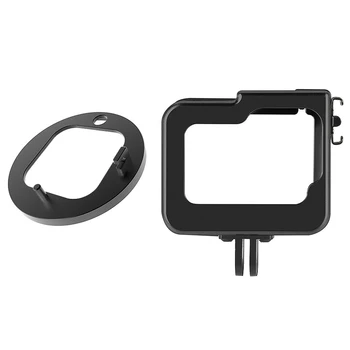 

for GoPro Hero 8 CNC Aluminum Alloy Housing Shell Case Protective Cage Cooling Frame with Adapter Ring