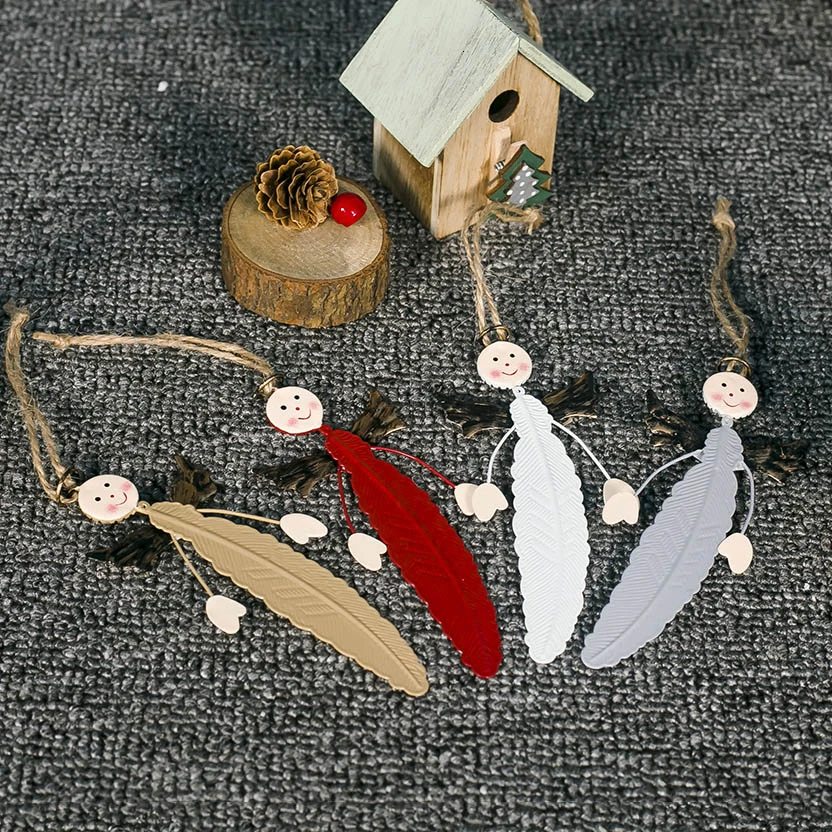 1 шт. подвесные украшения в виде Санта Клауса ангела девочки елки металл железная