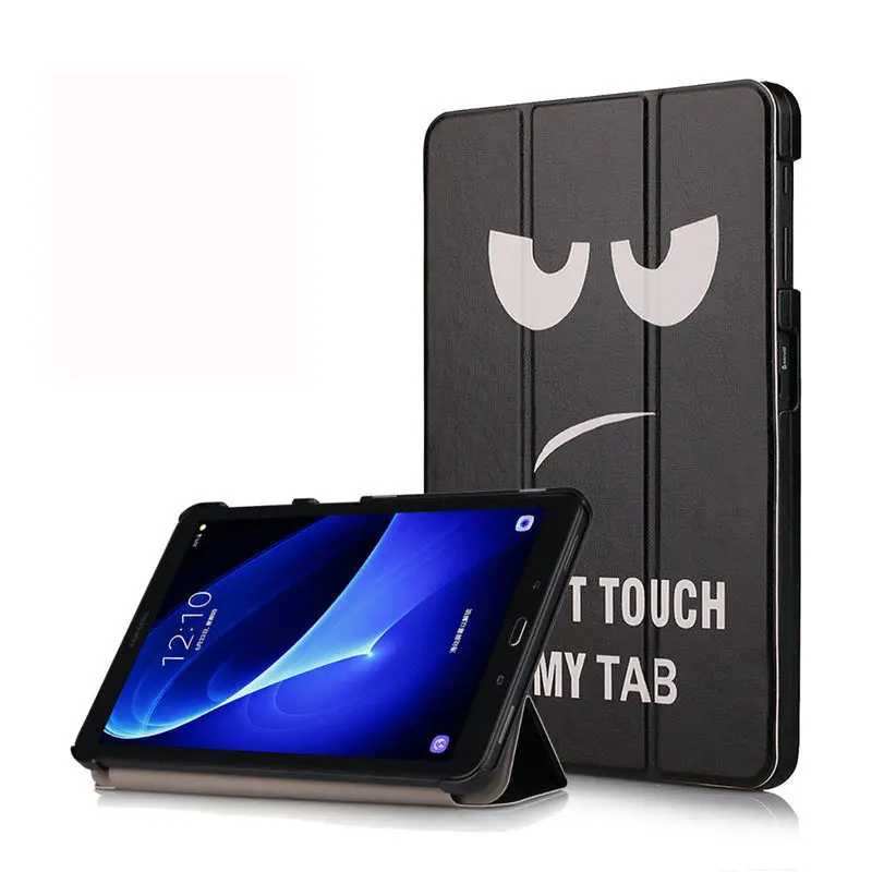 Тонкий магнитный складной Флип PU чехол для Samsung Galaxy Tab A 10,1 T580 T585 T580N T585N SM-T585 Кожаный Чехол+ пленка