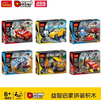 

Boy girl friends building block counter original car story lightning McQueen Roadmaster King assembled toy Christmas gifts