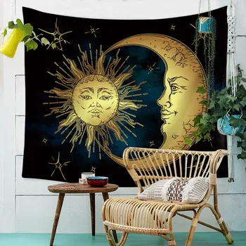 

Fashion Tapestry Fresh Style Tarrot Sun Moon Pattern Blanket Mandala bohemian Decorative Hippie tapestry Home Decor