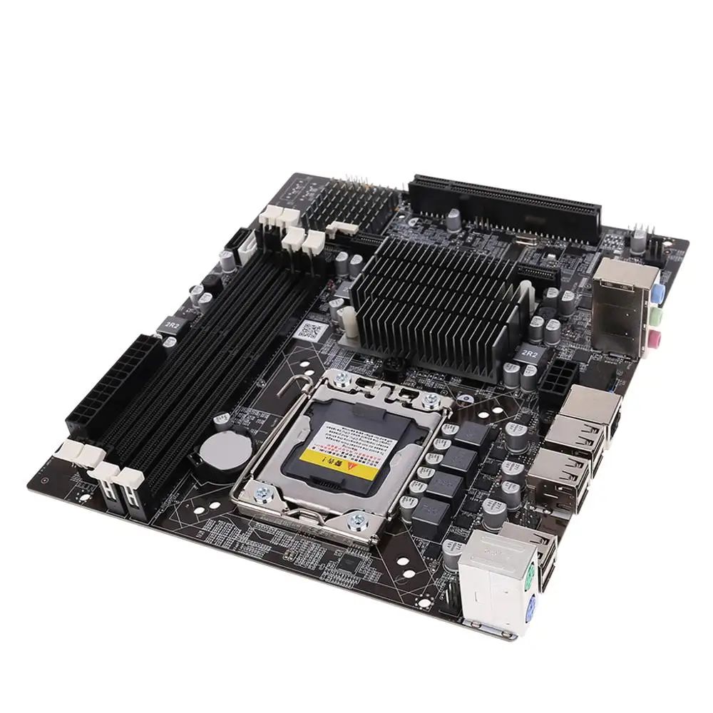 Koop Deek Robot X58 Desktop Moederbord LGA 1366 Pin DDR3 Computer Moederbord Moederbord voor L E5520 X5650 RECC Geen msata interface