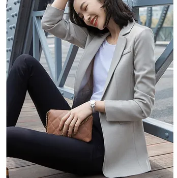 

2020 Autumn Winter Leisure Professional Coat Plaid Formal Plus Size 4xl Business Work Office Lady Blazers And Jackets Coats