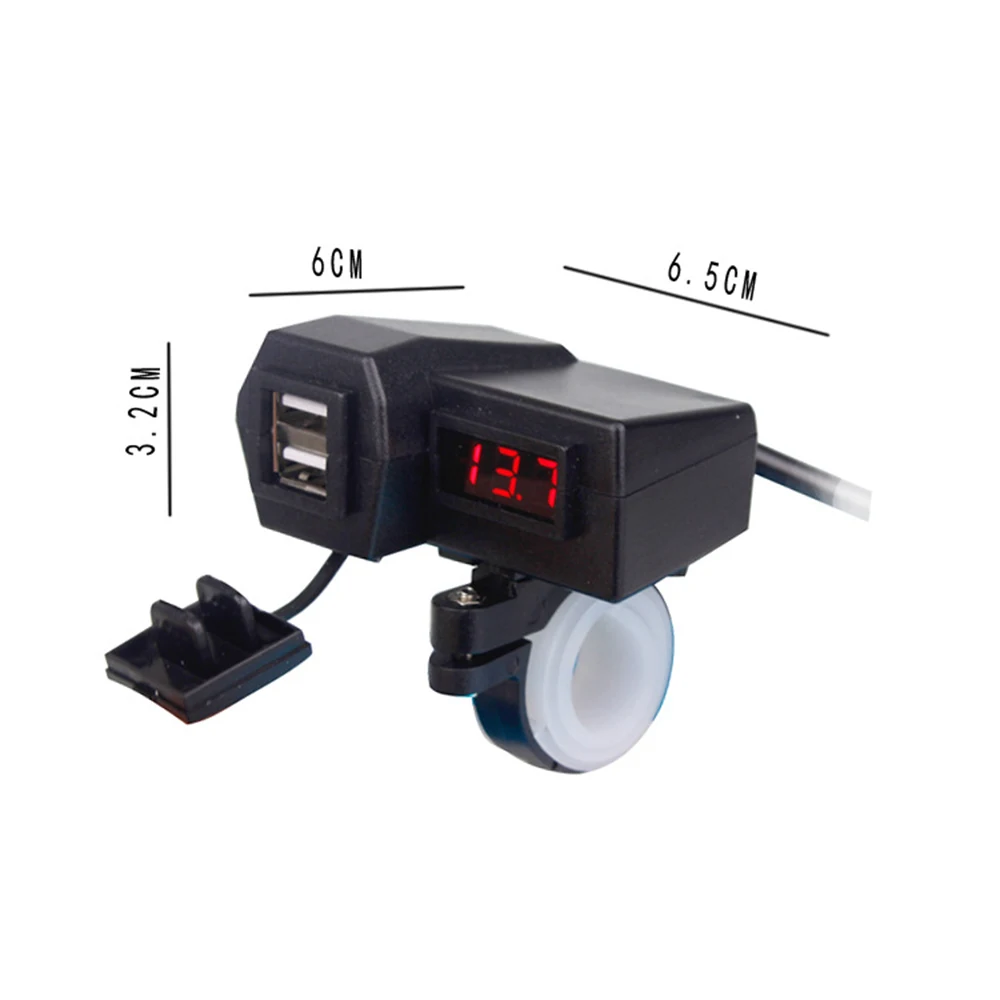 PP 4-в-1 2-24 V) Многофункциональная мотоцикл зарядных порта USB для автомобиля Зарядное устройство 30x28x62 мм с наружной резьбой