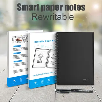 

A5/B5 Smart Reusable Erasable Notebook Paper Wave Cloud Erase Notepad Lined with Pen H-best