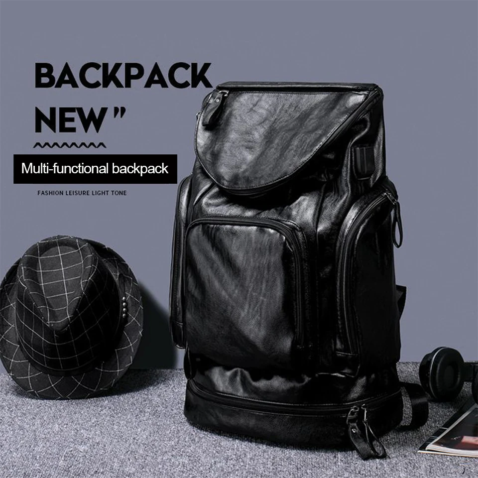 leather laptop backpack 17