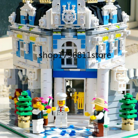 15018, 3196 шт., серия Creator City Sunshine, отель, MOC, строительные блоки, кирпичная игрушка, совместимые рождественские подарки