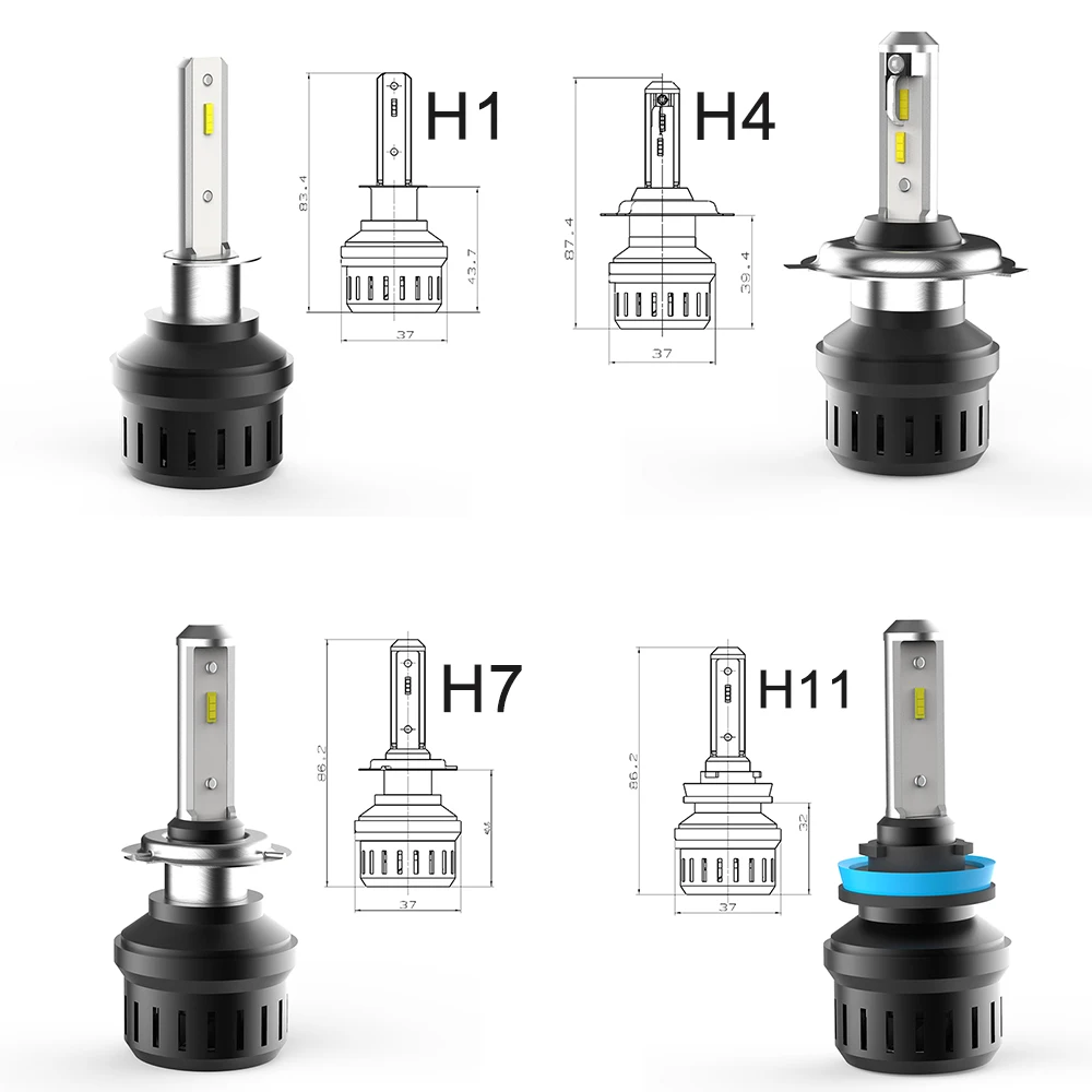 /HL светодиодный автомобилей головной светильник лампы H1 H4 H7 H8 H9 H11 светильник 16000LM 6500K 72W 24V 12V H7 светодиодный лампы авто лампы H4 Мотоцикл головной светильник