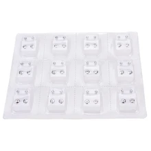 12 пар медицинский стальной сплав безопасный пирсинг серьги-гвоздики одноразовый пистолет инструмент для пирсинга серебряный цвет серьги для пирсинга