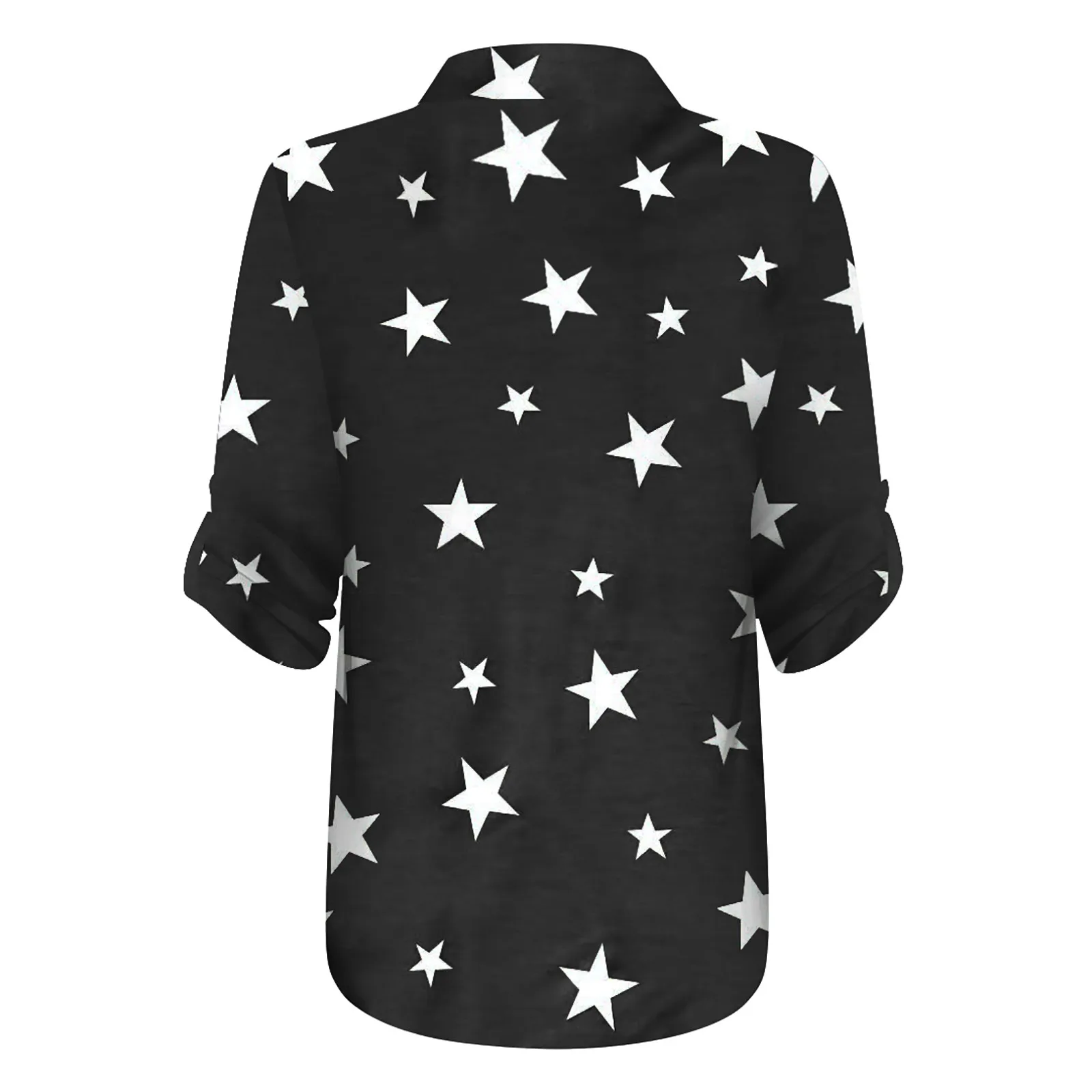 Women Star Print Shirts Casual Cotton Long Sleeve Star Shirt Women's Slim Elegant Shirt Top Blouses Sexy V-neck Blouses рубашка women's shirts & tops