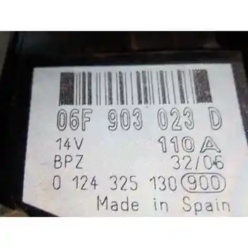 

06F903023D ALTERNATOR VOLKSWAGEN CADDY KA/KB (2K)
