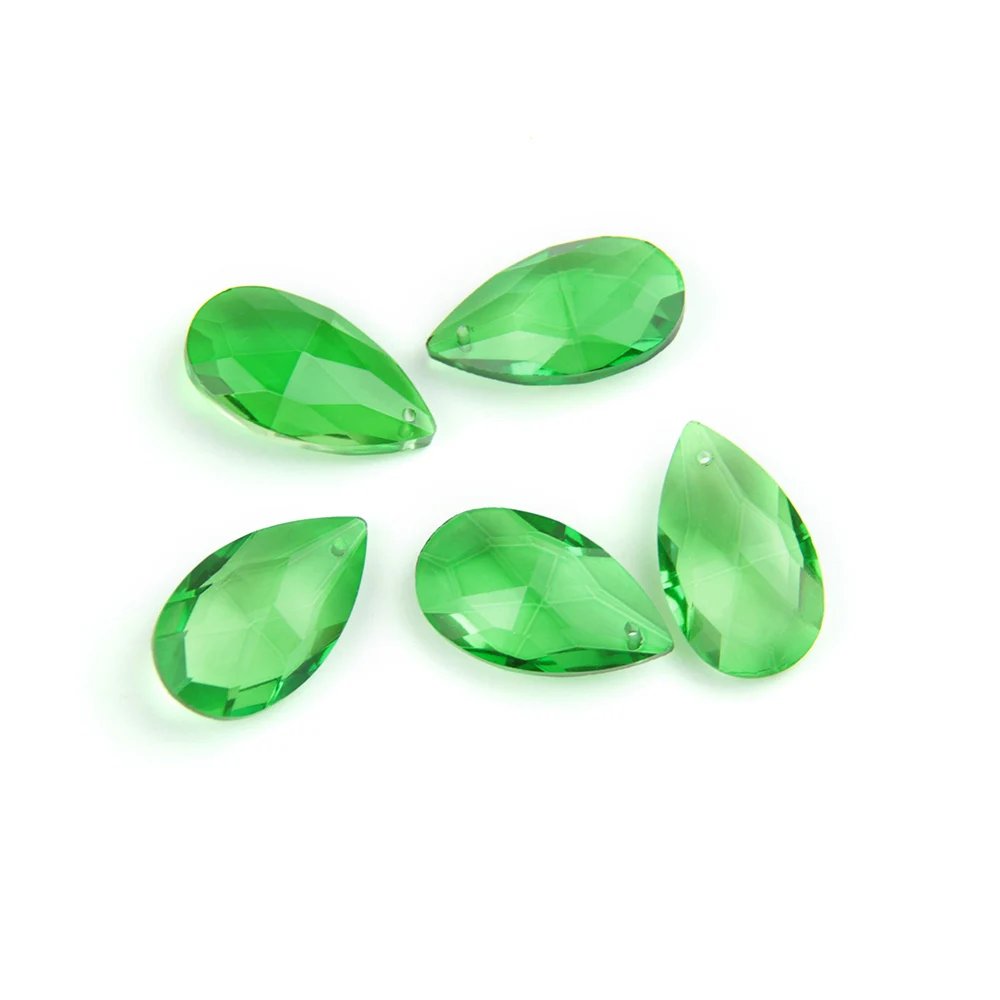 Dark Green 22mm/38mm/50mm/63mm/76mm Chandelier Glass Spare Parts Pendent Crystal Used Chandelier Lighting