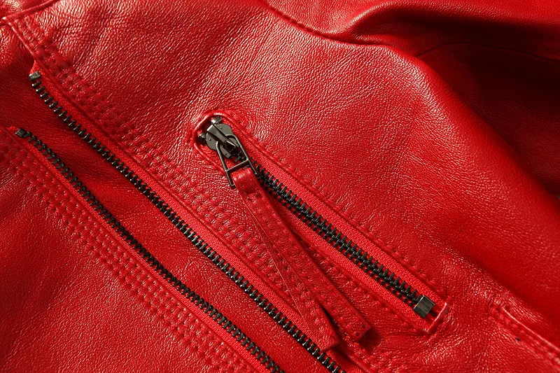 YOLANFAIRY Women Geniune Leather Jacket Sheepskin