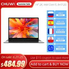 Aliexpress - Laptop CHUWI CoreBook X, 14″ 2K Screen, Intel Core i5-8259U, Iris Plus Graphics 655, 8GB RAM, 512GB SSD, Windows 10 Computer