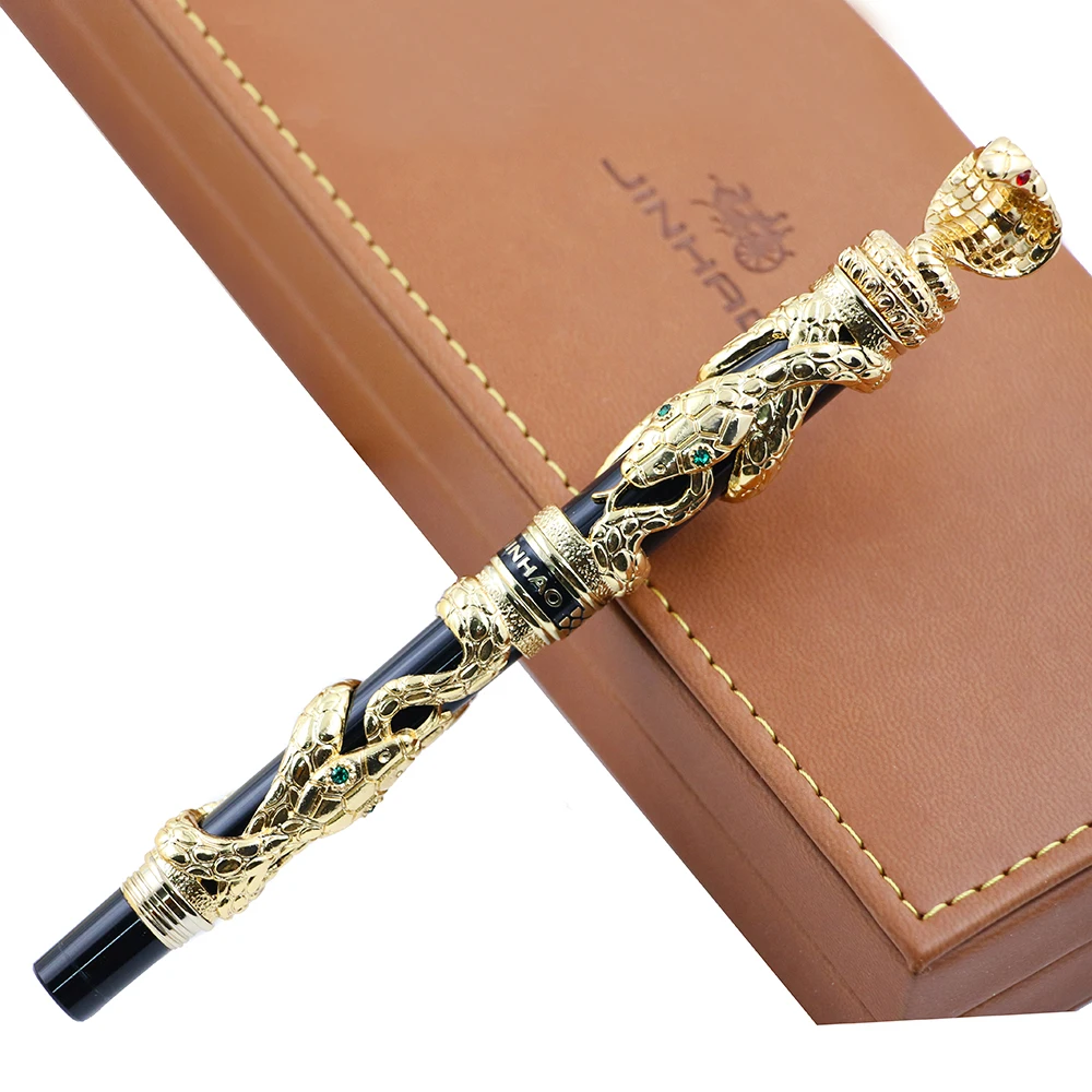 Высококачественная Роскошная Шариковая ручка Jinhao Snake 0 7 мм новинка Cobra с 3D