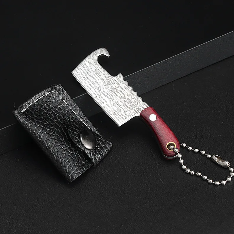 Mini kitchen Knife Unboxing Portable Small Blade Wine Bottle Opening Paper Cutting EDC Keychain Hanging Multi Survival Tools