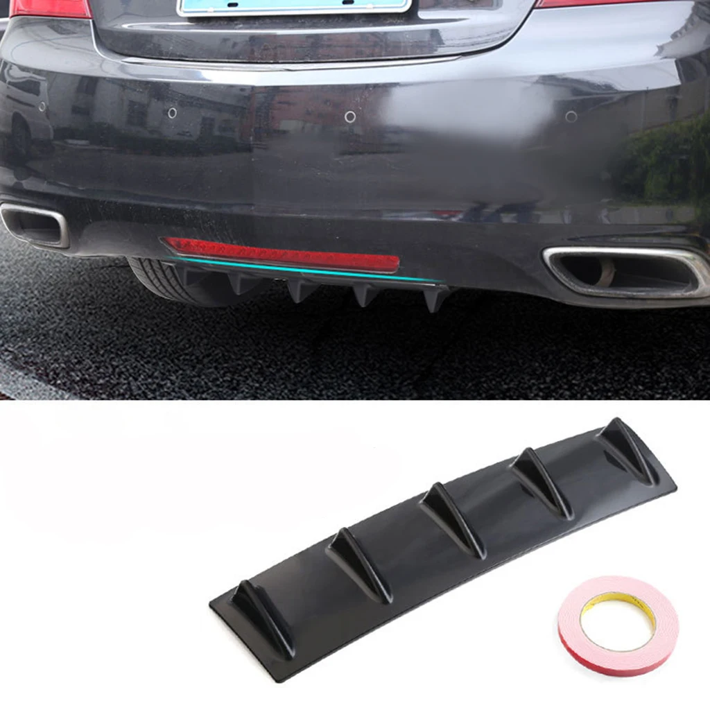 Car Rear Bumper Lip Frame Diffuser Spoiler Shark Fin Decoration For Universal \\ T