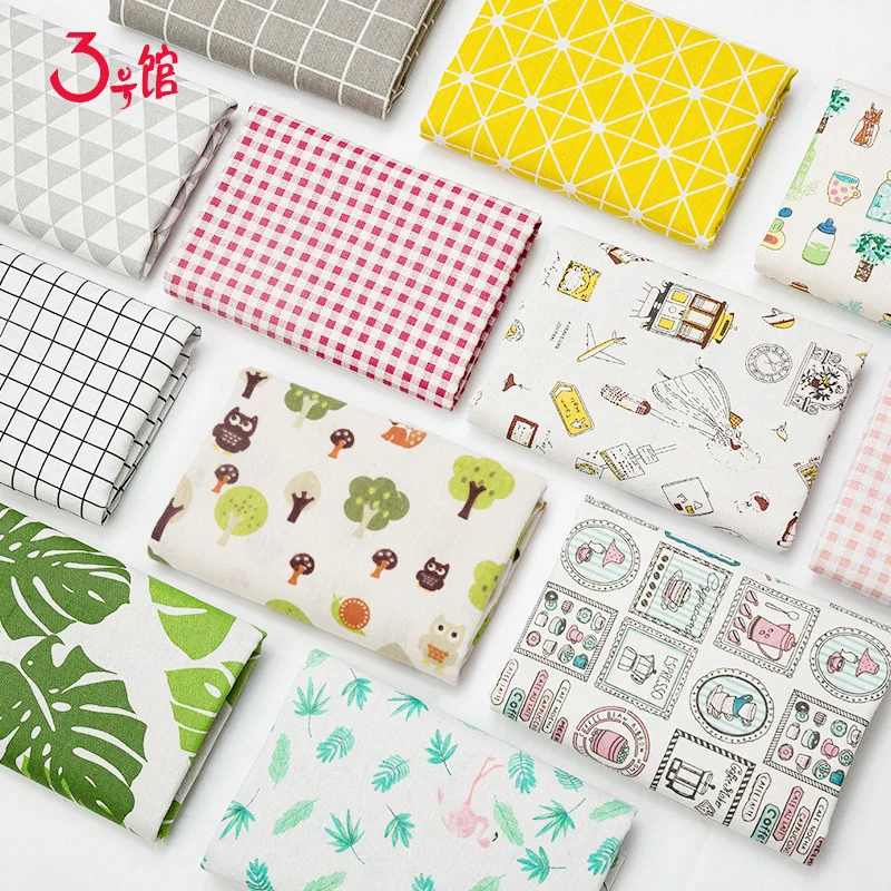 

Polyester and linen fabric zakka ins style print tea table and background cloth W300022-1