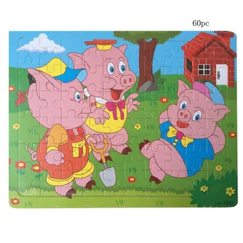 

Parenting Puzzle 60 Wooden Cartoon Anime Puzzles For Children Puzzle Game Toys juguetes jigsaw puzzle rompecabezas игрушки