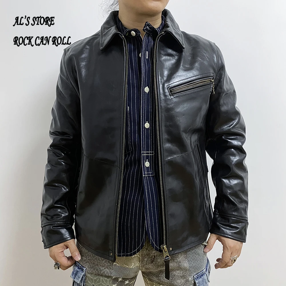 BB RIDERS JACKET 黒 レザー Men's Leather Racer Jacket - Mott & Bow
