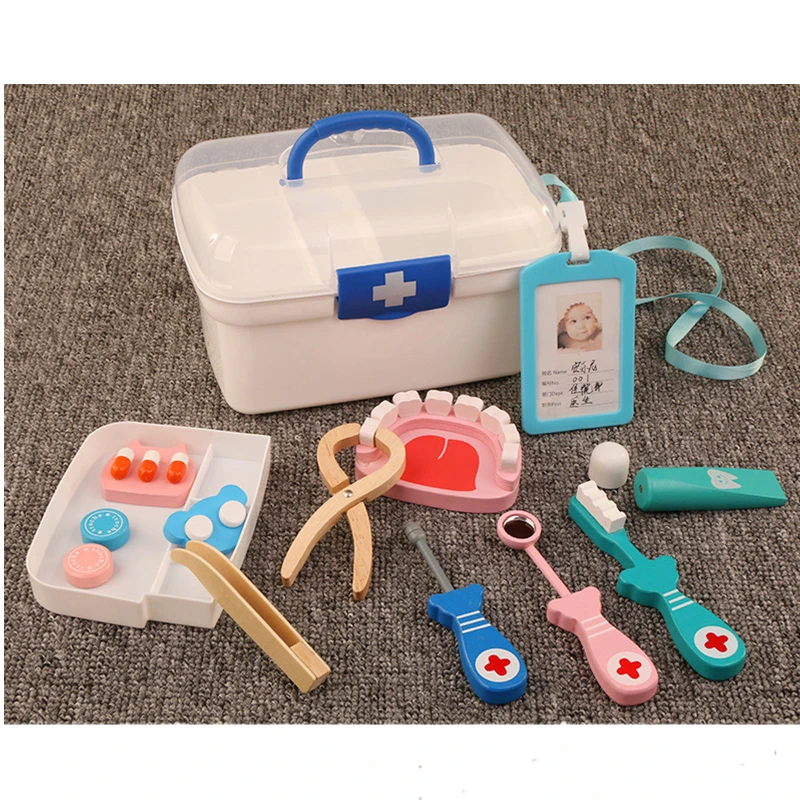 Детские ролевые игры Доктор игрушка стоматолога экстракт зубов инструмент медицина сетоскоп для детей медицинские принадлежности нагрудный набор с чемоданом