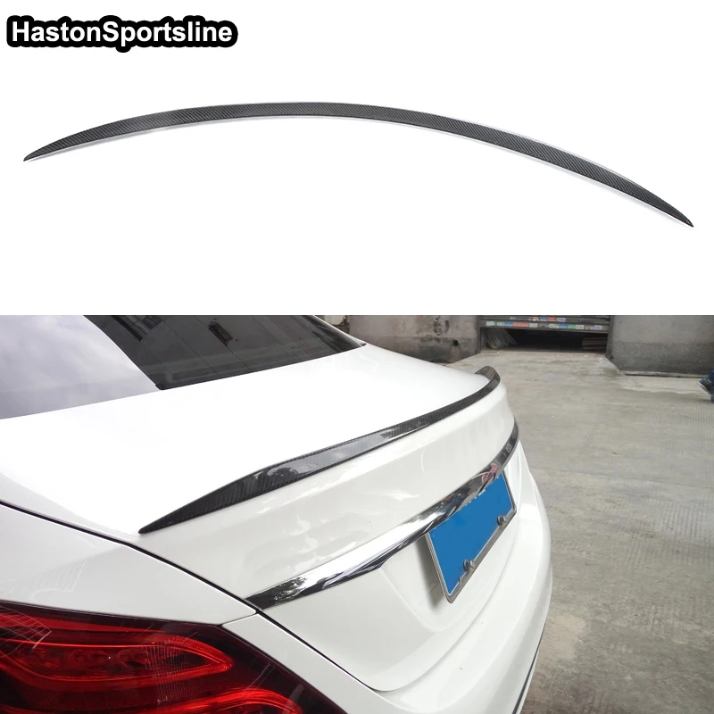 

For Mercedes C Class W205 Coupe 2Door C63 Style Carbon Fiber Rear Trunk Spoiler Car Wing 2015-2018