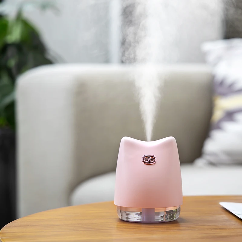 New Aroma Essential Oil Diffuser Piggy Humidifier 270ml Air Purifier LED Night Light USB Mini Fogger Car Air Freshener