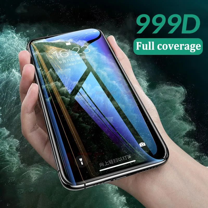 

999D Curved Edge Protective Glass on the For iPhone 7 8 6 6s Plus Tempered Screen Protector For iPhone 11 Pro X XR XS Max Glass