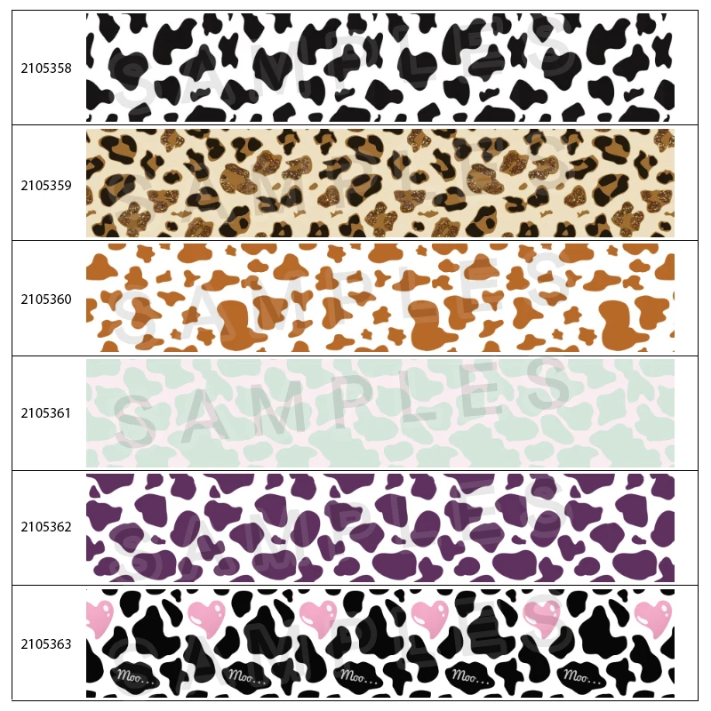 New 10yadrs Camouflage &amp Cow Spots Pattern Printed Grosgrain / Satin Ribbons | Дом и сад