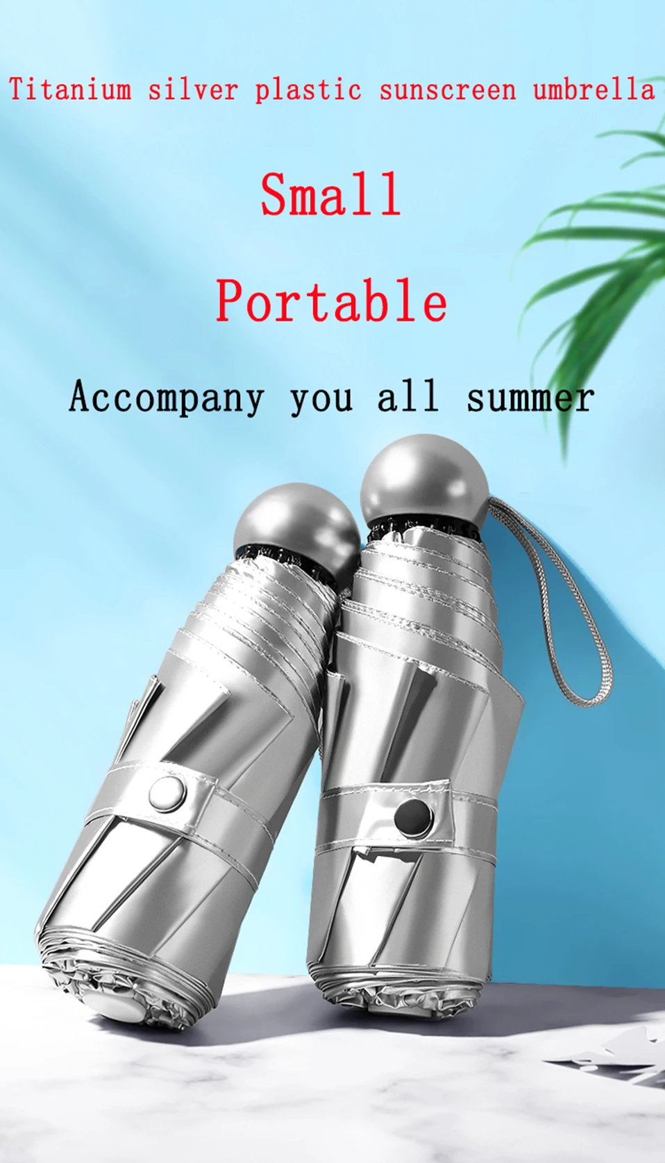 8 Bones Pocket Mini Umbrella Anti UV Paraguas Sun Umbrella Rain Windproof Light Folding Portable Umbrellas for Women Children (1)