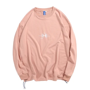 

Geometric Printed Long Sleeve Women T Shirt Oversized Sloth Pink Shirts Ladies Tops Spring Streetwear Plain Tees Spring 2020