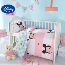 Комплект постельного белья с рисунком Дисней Минни Микки для детской кроватки, 3 предмета, пододеяльник, простыня, наволочки для маленьких мальчиков и девочек, 0,6 м, кровать