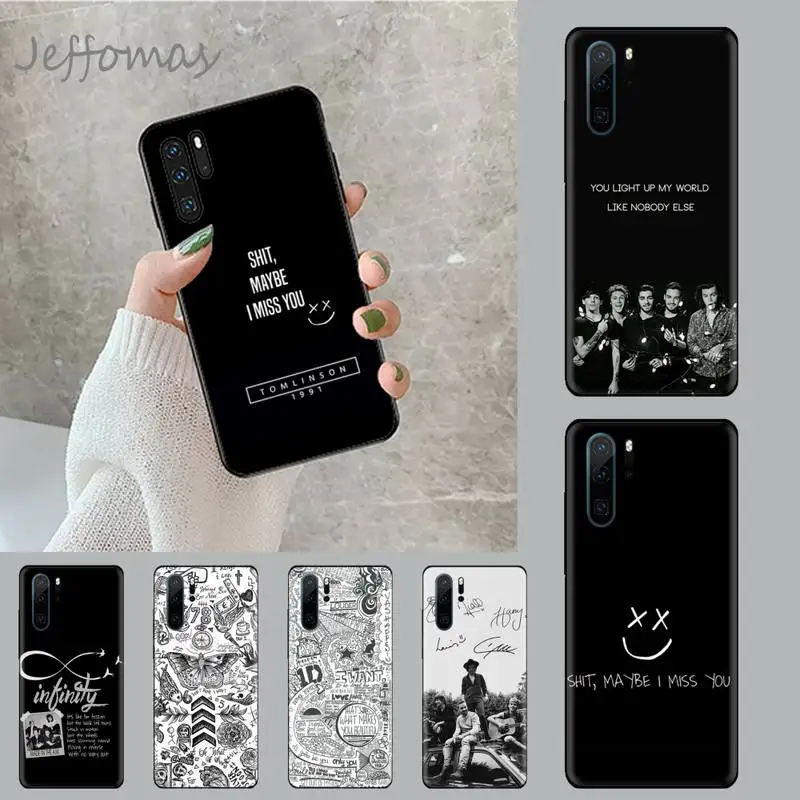 Чехол для телефона One направления Луи Tomlinson черный корпус Huawei P9 P10 P20 P30 Pro Lite smart Mate 10