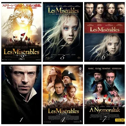 Декоративная картина для дома Les Miserables плакат из белой крафт бумаги 42x30
