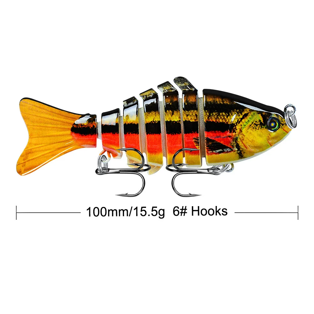 Multi-section Sinking Minnow Fishing Lures Artificial Food For Fish Hard Lure 7 Knots Bait 10cm 15.5g Luya Wobblers Crankbaits
