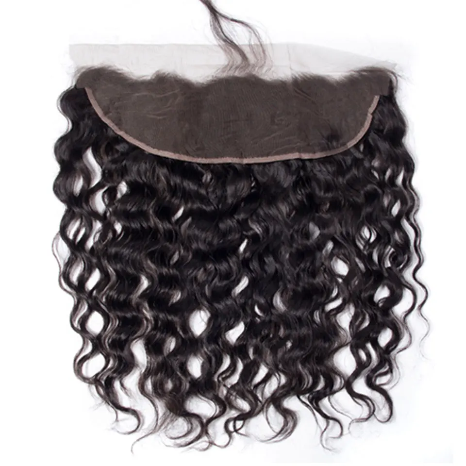 Волнистые пряди с фронтальной пряди человеческих волос с фронтальной не-Реми бразильские волосы плетение пучков с фронтальной шнуровкой