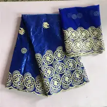 Высокое качество Африканский Базен Riche парча ткань стиль Лидер продаж 5+ 2 ярдов/комплект кружевной ткани для женщин платье! WXF9283