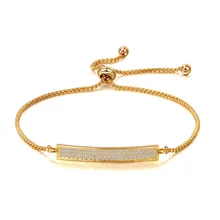 Baiduqiandu бар кубического циркония Фианит, циркон, Кристалл Регулируемый Браслеты для Для женщин или Для мужчин